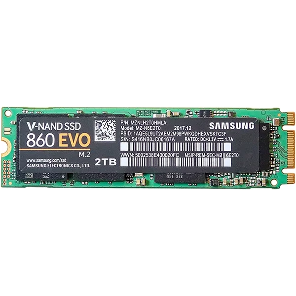 Samsung MZ-N6E2T0 | 860 Evo Series 2TB M.2 2280 6Gb/S Sata 2GB Cache V-NAND 3Bit Mlc Solid State Drive-image