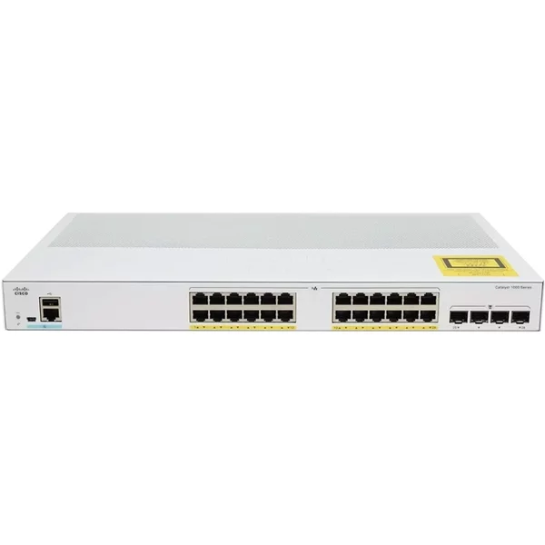 Cisco C1000FE-24P-4G-L-RF | Catalyst 1000 Series 24 X RJ-45 Ports Poe+ 10/100Base-Tx 2 X Sfp Ports 2 X Uplink 1G Combo Ports Layer 2 Managed Rack-Mountable Fast Ethernet Modular Switch-image