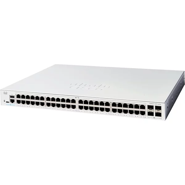 Cisco C1200-48T-4X-RF | Catalyst 1200-48T-4X 48X Gigabit Ethernet Poe+ Ports With 4X 10G Sfp+ Ports Layer 3 Rack Mountable Managed Network Switch-image