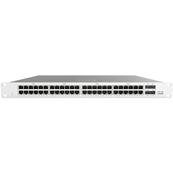 Cisco MS120-48LP-HW | Meraki MS120-48LP 48 X RJ-45 Ports Poe 10/100/1000Base-T + 4 X Sfp Uplink Layer 2 Managed 1U Rack-Mountable Gigabit Ethernet Compact Switch-image