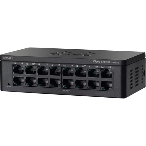 Cisco SF90D-16-SG | 90 Series SF90D-16 16 X Ports 10/100Base-T Unmanaged Fast Ethernet Network Switch-image