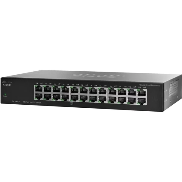 Cisco SF100-24 | Small Business 100 Series SF100-24 24 X 10/100Base-Tx RJ-45 Ports Layer 2 Unmanaged Fast Ethernet Network Switch-image