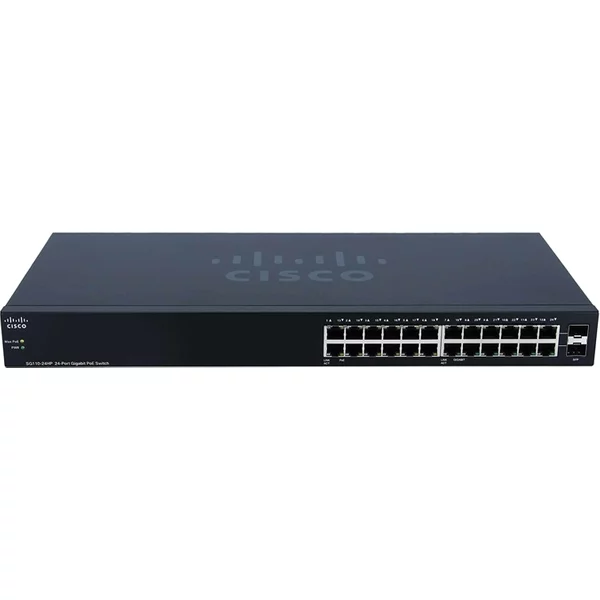Cisco SG110-24HP-NA | Small Business SG110-24 Poe 24 X Ports 10/100/1000Base-T + 2 X Sfp Mini-Gbic Layer 2 Unmanaged Gigabit Ethernet Switch-image
