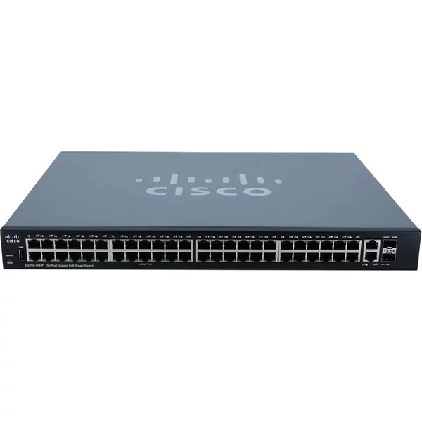 Cisco SG250-50HP-K9NA-RF | Small Business 250 Series Poe+ 48 X Ports X 10/100/1000Base-T + 4 X Sfp Layer 3 Managed Rack-Mountable Gigabit Ethernet Network Switch-image
