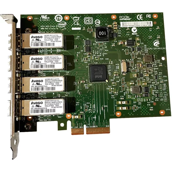 Intel I350F4BLK | Quad-Ports Lc 1Gb/S 1000Base-Sx Gigabit Ethernet Pci Express 2.0 X4 Server Network Adapter-image