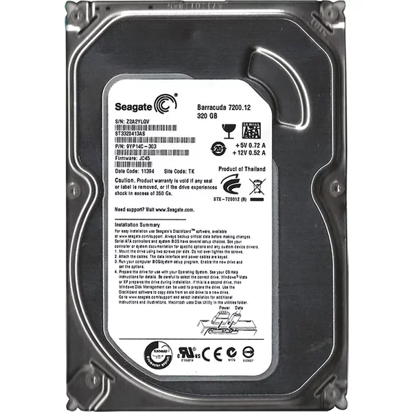 Seagate 9YP14C-303 | Barracuda 7200.12 320GB 3.5-Inch 6Gb/S Sata NCQ 7200RPM 16MB Cache Desktop Hard Drive-image