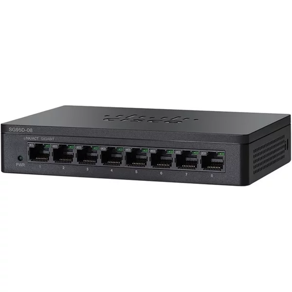 Cisco SG95D-08-SG | 95 SG95D-08 8 X 1000Base-T Layer 2 Unmanaged Gigabit Ethernet Network Switch-image