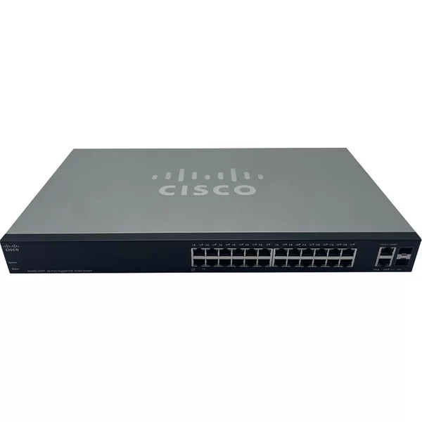Cisco SG200-26FP | Small Business 200 Series SG200-26 24 X RJ-45 Ports Poe 10/100/1000Base-T + 2 X Sfp (Mini-Gibic) Combo Ports Layer 2 Managed 1U Rack-Mountable Gigabit Ethernet Network Switch-image