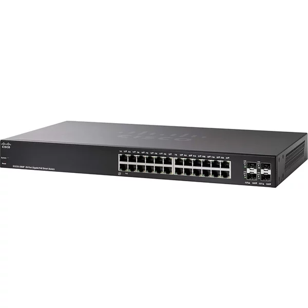 Cisco SG220-28MP-K9-NA | Small Business 220 Series SG220-28MP 24 X Ports Poe+ 10/100/1000Base-T + 4 X Ports Sfp Rack-Mountable Layer 2 Managed Gigabit Ethernet Network Switch-image