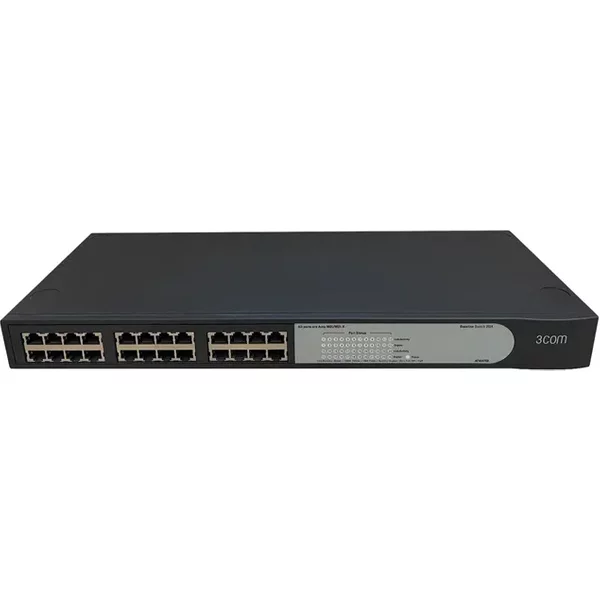3Com 3C16471B | 2024 Superstack 3 24 X RJ-45 Ports 10/100Base-Tx Layer 2 Unmanaged Rack-Mountable Fast Ethernet Network Switch-image