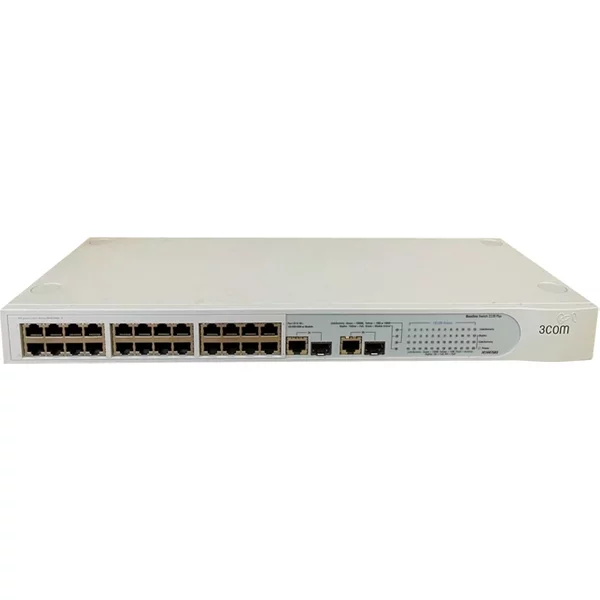 3Com 3C16475BS | 2226 24 X RJ-45 Ports 10/100Base-Tx + 2 X Ge RJ-45 Ports Layer 2 Managed Rack-Mountable Fast Ethernet Network Switch-image