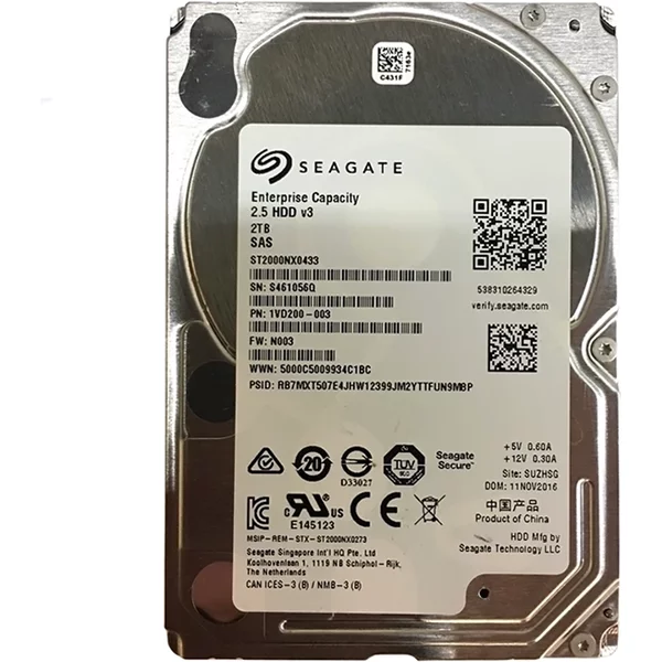 Seagate ST2000NX0433 | Exos 7E2000 Series 2TB 7200RPM SAS 12Gb/S 128MB Cache (512N) 2.5-Inch Enterprise Hard Drive-image