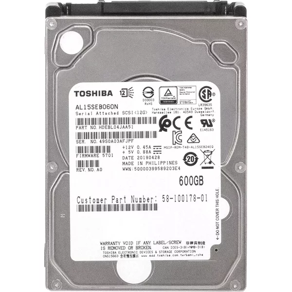 Cisco 58-100178-01 | 600GB 10000RPM SAS 12Gb/S Hot Swappable 2.5-Inch Hard Drive-image