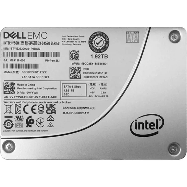Dell 0VYYW8 | 1.92TB Triple-Level Cell Sata 6Gb/S 2.5-Inch Solid State Drive-image