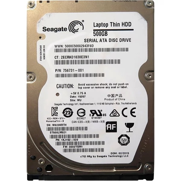 Seagate 1KJ152-020 | Laptop Thin 500GB 7200RPM Sata 6Gb/S 32MB Cache (512) 2.5-Inch Hard Drive-image