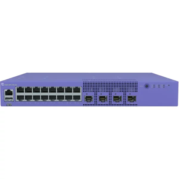 Extreme Networks 5320-16P-4XE | 5320 Series 16-Ports 10/100/1000Base-T RJ-45 4-Ports 1/10GBase-X SFP+ 2-Ports 10GBase-X SFP+ Stacking Layer 3 Managed Rack-mountable Gigabit Ethernet Switch