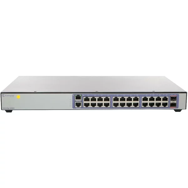 Extreme Networks 220-24P-10Ge2 | Switching 220 Series 24 Port 10/100/1000BASE-T Poe+ 185W Sfp+ 10 Gigabit Ethernet Poe+ Switch-image