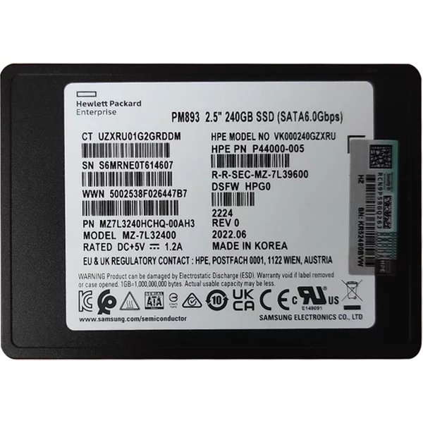 Hp P44000-005 | 240GB Sata 6Gb/S Read Intensive 2.5-Inch Solid State Drive-image