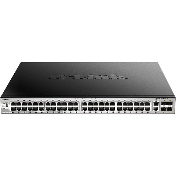 D-Link DGS-3130-54PS | DGS-3130 Series 48 X 10/100/1000Base-T RJ-45 Poe And 2 X 10Gbase-T RJ-45 And 4 X 10G Sfp+ Ports Layer 3 Managed Stackable Gigabit Ethernet Switch-image