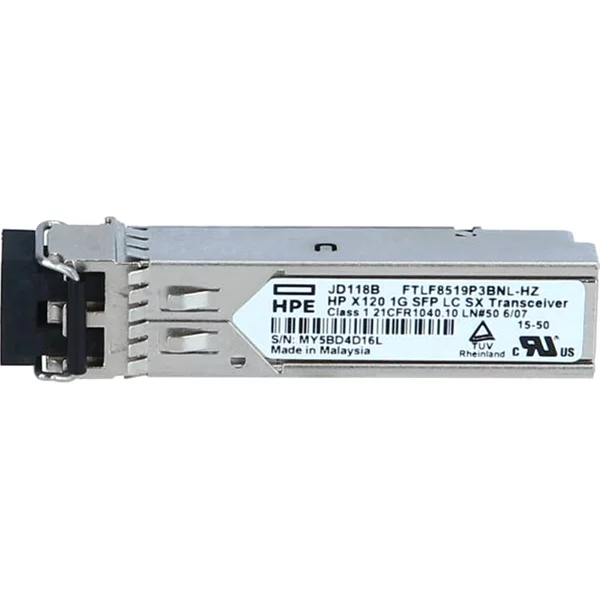 Hp JD118-61101 | Procurve X120 1Gb/S 1000Base-Sx Multi-Mode Fibre 850Nm 550M Duplex Lc Connector Sfp (Mini-Gbic) Transceiver Module-image