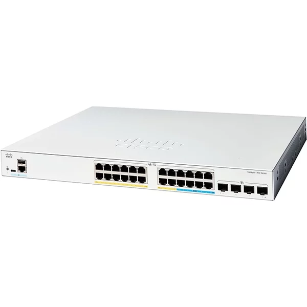Cisco C1300-24MGP-4X | Catalyst 1300 Series 1300-24MGP-4X 16 X 1Gbe RJ-45 Poe+ And 8 X 2.5Gbe RJ-45 Poe+ And 4 X 10Gbe Sfp+ Uplink Ports Layer 3 Managed Gigabit Ethernet Switch-image