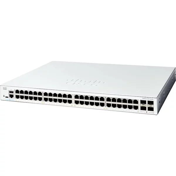 Cisco C1300-48T-4X | Catalyst 1300 Series 1300-48T-4X 48 X 10/100/1000Base-T RJ-45 And 4 X 10G Sfp+ Uplink Ports Layer 3 Managed Gigabit Ethernet Switch-image
