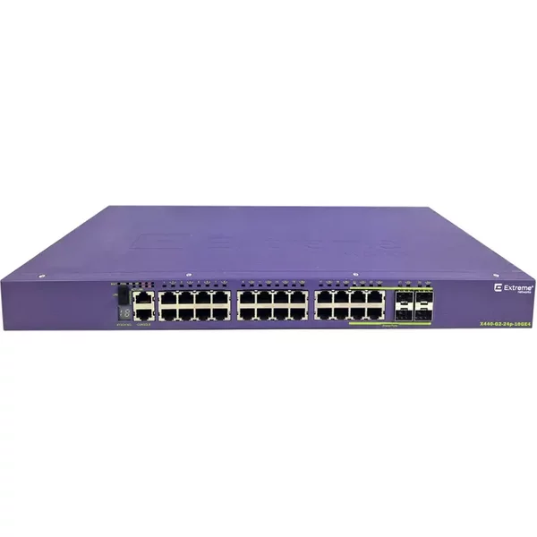 Extreme Networks 16533 | Switching X440-G2 Series X440-G2-24P-10Ge4 24 X Ports Poe+ 1Gbase-T + 4 X Ports Combo Layer 3 Managed 1U Rack-Mountable Ge Network Switch-image