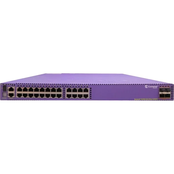 Extreme Networks X450-G2-24P-10GE4 | Switching X440-G2 Series 24 X Ports Poe+ 1Gbase-T + 4 X Ports Sfp+ Layer 3 Managed 1U Rack-Mountable Gigabit Ethernet Network Switch-image