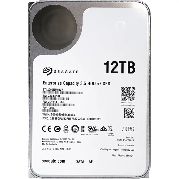 Seagate ST12000NM0127 | Enterprise 12TB 7200RPM Sata 6Gb/S SED 256MB Cache 3.5-Inch Hard Drive-image