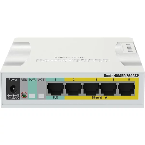 Mikrotik RB260GSP | 5-Ports Gigabit Ethernet Poe Sfp Smart Switch-image