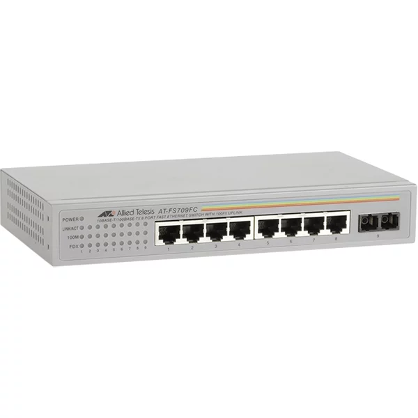 Allied Telesis AT-FS709FC-40 | FS700 Series 8 X Ports 10/100Base-Tx Rack-Mountable Layer 2 Unmanaged Fast Ethernet Network Switch-image