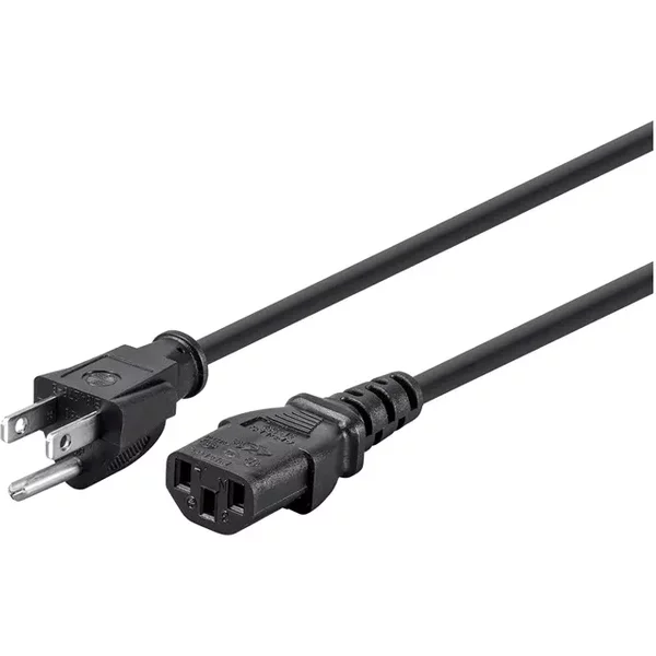 Monoprice 5288 | Power Cord Nema 5-15P To Iec 60320 C13 16AWG 13A/1625W 3-Prong Black 25Ft-image