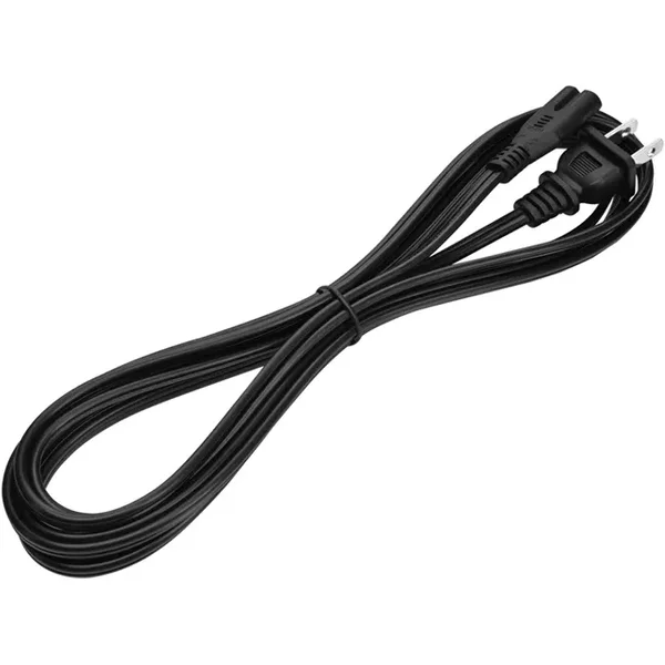 Monoprice 7674 | Power Cord Non-Polarized Nema 1-15P To Non-Polarized Iec 60320 C7 18AWG 7A/125V SPT‑2 15Ft Black-image