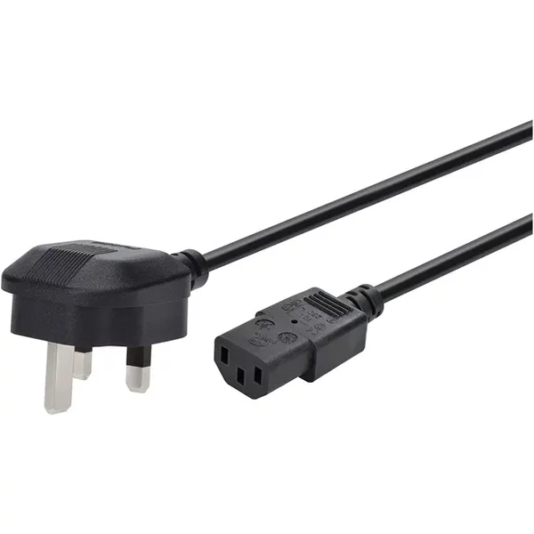 Monoprice 7691 | Power Cord Bs 1363 To Iec 60320 C13 18AWG 10A 250V With 13A Fuse 3-Prong Black 6Ft-image