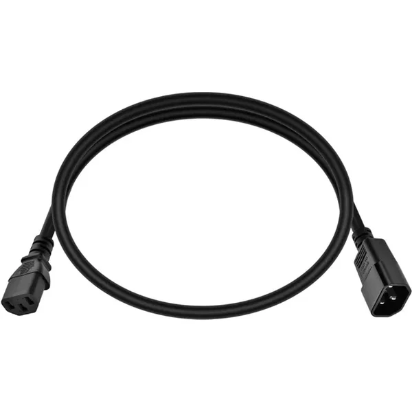Monoprice 24192 | Extension Cord Iec 60320 C14 To Iec 60320 C13 14AWG 15A/1875W 3-Prong Black 3Ft-image