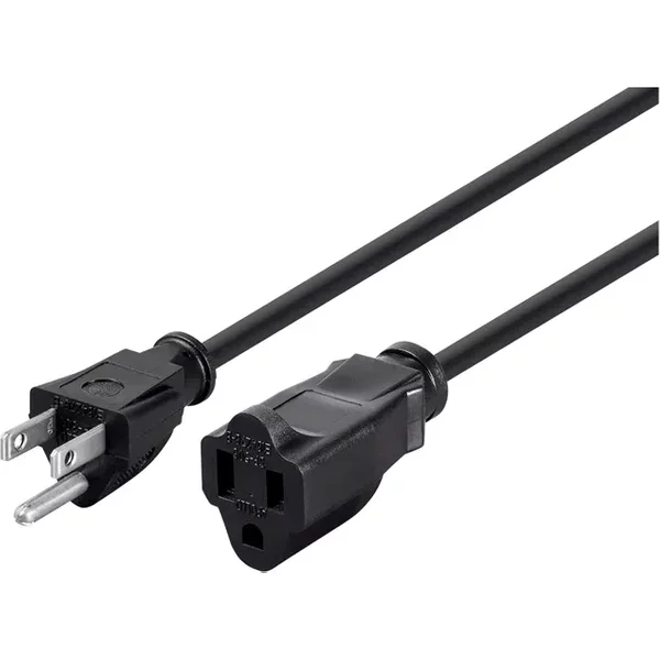 Monoprice 24198 | Extension Cord Nema 5-15P To Nema 5-15R 14AWG 15A/1875W 3-Prong Black 6Ft-image