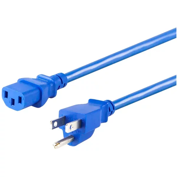 Monoprice 33560 | Power Cord Nema 5-15P To Iec 60320 C13 18AWG 10A/1250W 125V 3-Prong 2Ft Blue-image