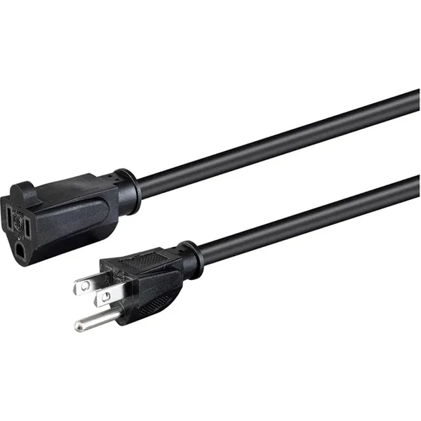 Monoprice 35049 | Extension Cord NEMA 5-15P to NEMA 5-15R 14AWG 15A/1875W SJT 125V Black 15ft