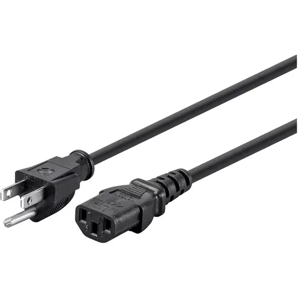 Monoprice 39781 | Power Cord Nema 5-15P To Iec 60320 C13 18AWG 10A/1250W 125V 3-Prong 6Ft Black 6-Pack-image