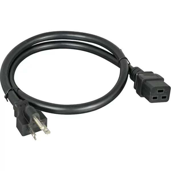 Monoprice 40086 | Heavy Duty Power Cord Nema 6-20P To Iec 60320 C19 12AWG 20A/5000W Sjt 250V Black 6Ft-image