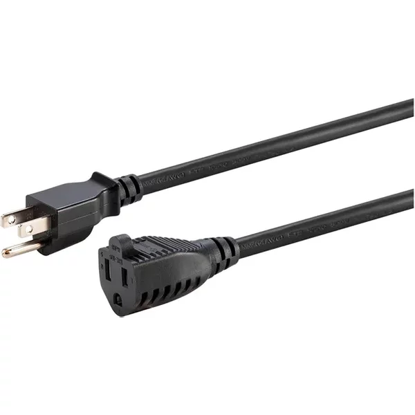 Monoprice 40141 | Extension Cord Outdoor Nema 5-15P To Nema 5-15R 14AWG 15A 125V 3-Prong Black 50Ft-image