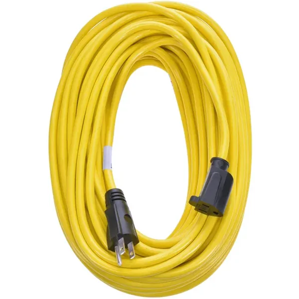 Monoprice 44322 | Outdoor Extension Cord NEMA 5-15P to NEMA 5-15R 14AWG 15A SJTW Yellow 100ft