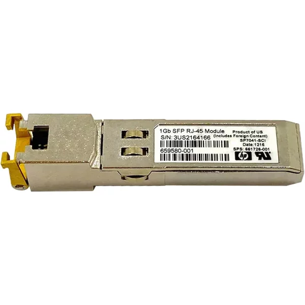 Hp 659580-001 | 1Gb/S 10Base-T Copper-Mode RJ-45 Connector Sfp Transceiver Module-image
