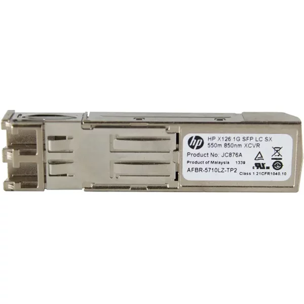 HP JC876A | X126 1Gb/s 1000Base-SX Multi-Mode Fibre 850nm 550m LC Connector SFP (mini-GBIC) Transceiver Module