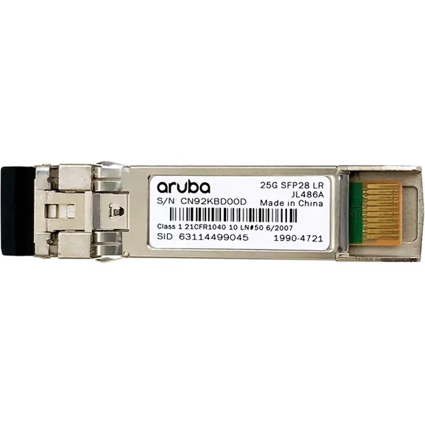 Hp JL486-61001 | Aruba 25Gb/S 25Gbase-Lr Single-Mode Fiber 1310Nm 10Km Lc Connector SFP28 Transceiver Module-image