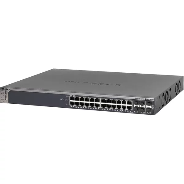 Netgear GSM7328SAU | Prosafe GSM7328S 24 X RJ-45 Ports 10/100/1000Base-T Layer 2 Managed Stackable Gigabit Ethernet Network Switch-image