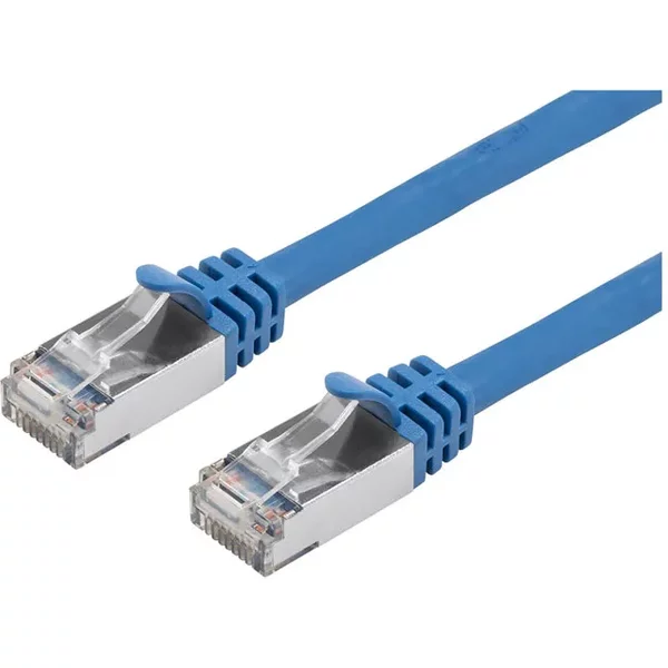 Monoprice 13663 | Cat7 Ethernet Patch Cable Double Shielded S/FTP Snagless RJ45 600MHz 10G 26AWG 25ft Blue