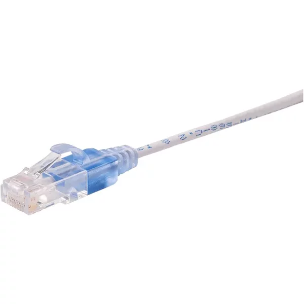 Monoprice 15172 | Cat6A Ethernet Patch Cable Slimrun Snagless RJ45 550Mhz Utp Pure Bare Copper 10G 30AWG 10-Pack 14Ft White-image
