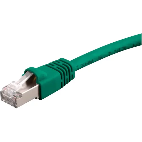 Monoprice 24331 | Cat6A Ethernet Patch Cable Snagless RJ45 550MHz STP Pure Bare Copper Wire 10G 26AWG 2ft Green