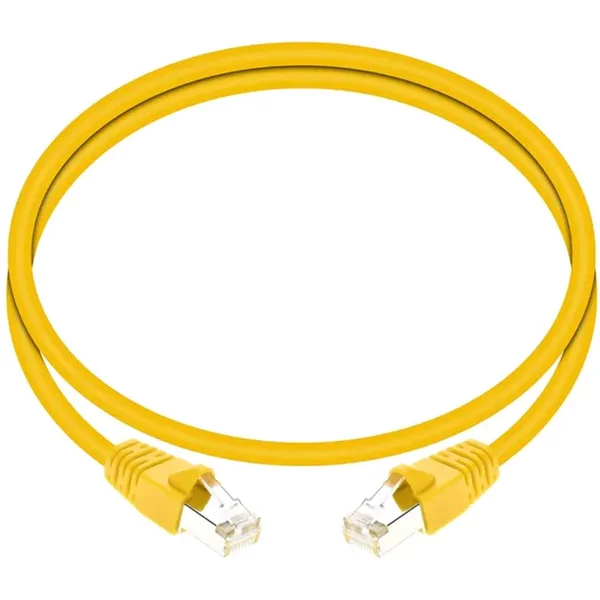 Monoprice 24341 | Cat6A Ethernet Patch Cable Snagless RJ45 550MHz STP Pure Bare Copper Wire 10G 26AWG 3ft Yellow